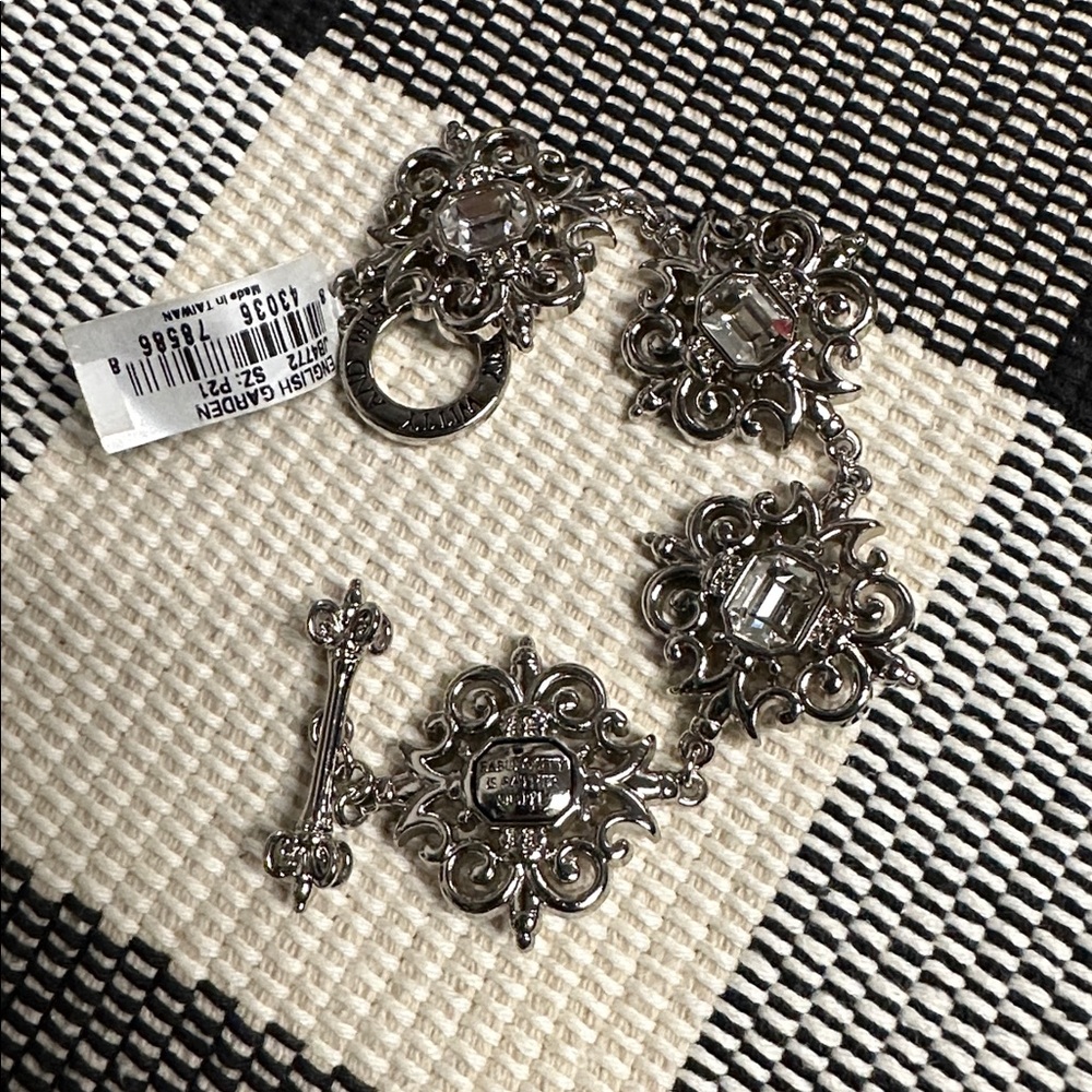 My Flat In London Brighton nwt English Garden crystal toggle ornate bracelet